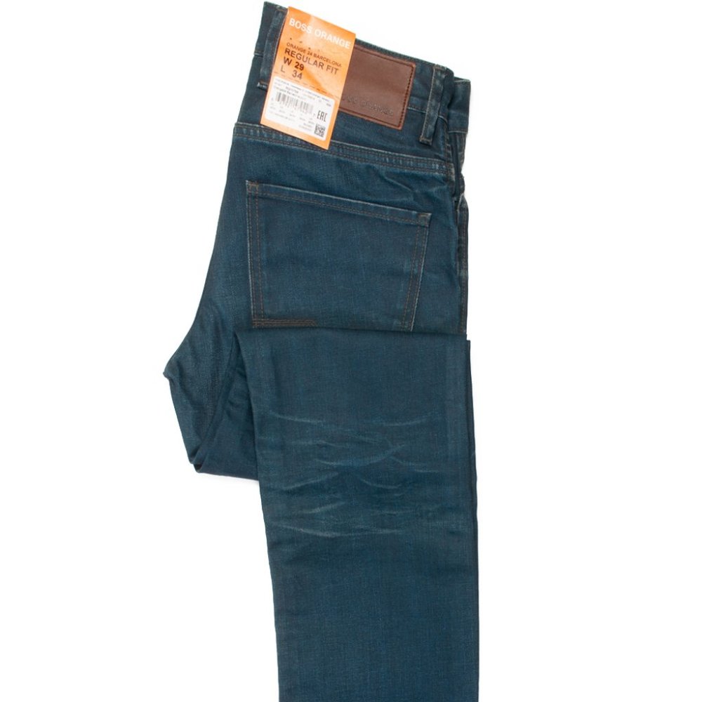 Hugo Boss NWT Distressed Orange24 Barcelona Regular Fit Jeans
